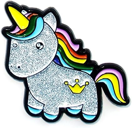 Rainbow Unicorn Dash of Glitter Enamel Lapel Pin