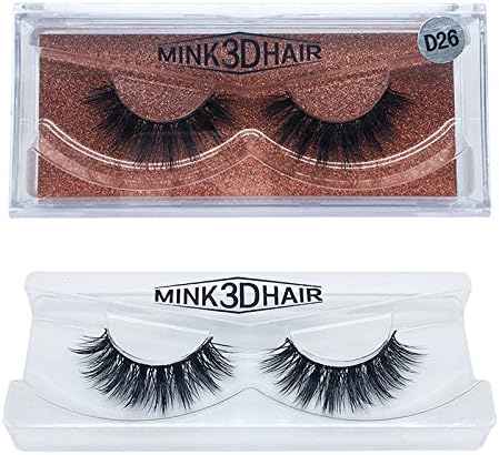 Abelyn 3D Mink Fake Eyelashes Natural Look Hand Made Thick Real Mink Fur Hair Soft Reusable False Lashes YL001D26