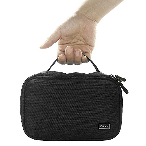 sisma Universal Travel Case Electronics Organizer Carrying Bag for Small Electronics and Accessories, Black 1000D Fabrics SCB17092B-OB
