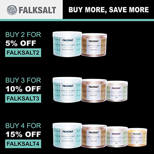 FALKSALT Wild Mushroom (Porcini) Sea Salt Flakes 9 Options - 4.4oz Great for Meat, Poultry, Seafood, Veggies. Use to Marinate or Premium Finishing Salt - Thumbnail 3