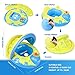 Peradix Baby Pool Float with Canopy, Inflatable Baby Swimming Ring with Removable Sun Protection Shade, Whale Toddler Floaties Water Infant Swim Float Toys