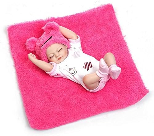 ViKiDoll Handmade 11inch 26cm Mini Realistic Reborn Baby Dolls Full Silicone Body Anatomically Correct Girl Kids Special Toy