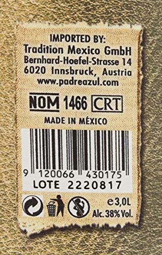 Padre Azul Super Premium Tequila Reposado Agave (1 x 3 l) – Bild 5