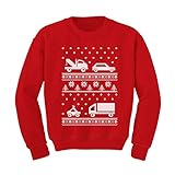 TeeStars - Xmas Children Clothing - Cars Ugly Christmas Sweater Kids Sweatshirt