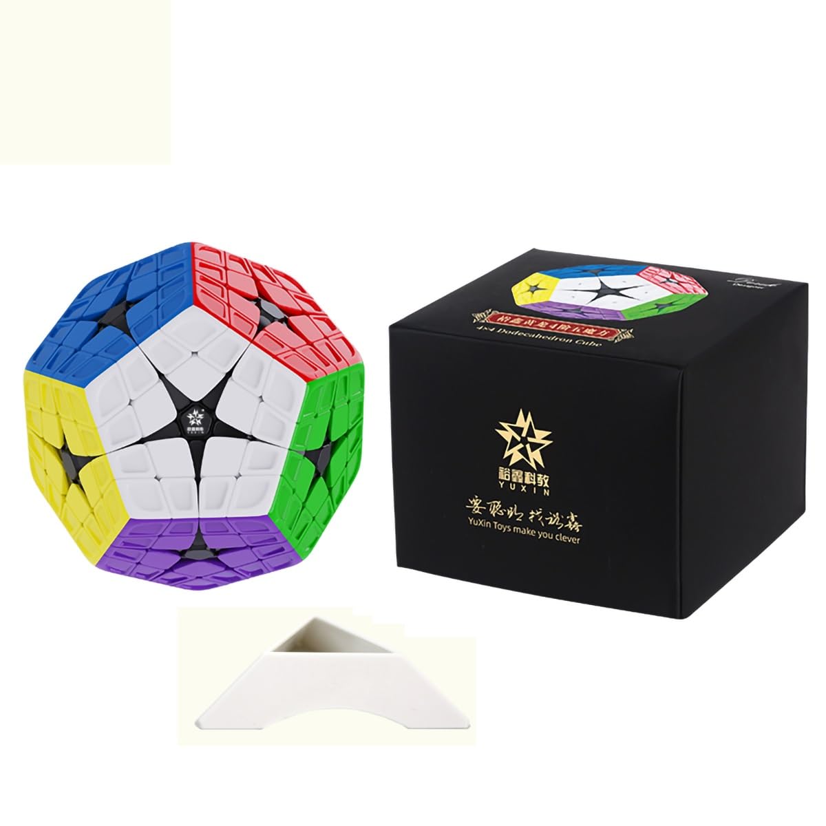 FunnGoo YuXin HuangLong 4x4 Dodecahedron 12 Surface Gigaminx Megaminx 4x4x12 magic puzzle cube (Stickerless) (Standard Edition) โ image 1