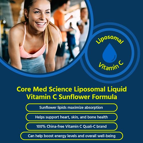 Core Med Science Liposomal Vitamin C 1000mg Liquid Sunflower Formula