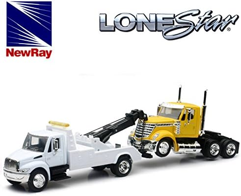 Amazon インターナショナル トウトラック レッカー車 ローンスター トラックキャブ 1 43 International 40 Tow Truck With International Lonestar Truck Cab ミニカー ダイキャストカー おもちゃ