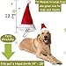 Bolbove Big Christmas Hat and Santa Collar with Bell for Medium to Large Dogs (Large)