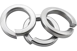 Fajoeda M4 Split Lock Washer,120PCS 304 Stainless Steel(18-8) Spring Lock Washers for Bolts Nuts and Screws,Silver
