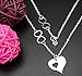 O.RIYA Mother's Day Gifts From Daughter Necklaces , Heart Design (White)