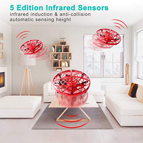 image for semai Flying Toys for Kids Mini UFO Drone Hand Operated Drones with 2 