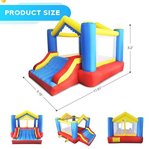 YARD Bounce House Inflatable Bounce House with Slide 12 ft x 9 ft x 8