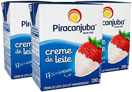 Table Cream 6.76oz. ( PACK OF 3) | Creme de Leite 200 ml | Cream Sauce | Piracanjuba