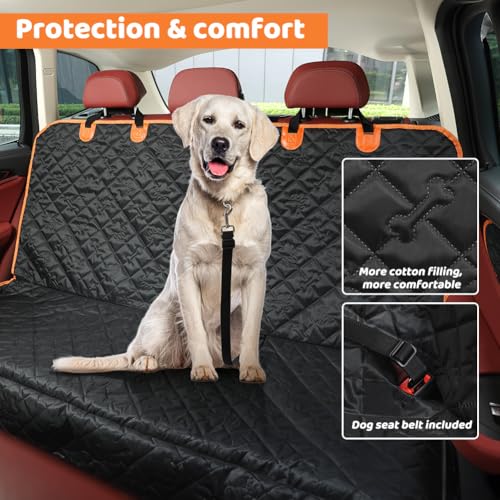 KYG Dog Car Seat Cover | Premium Waterproof & Non-slip Backseat Protector for Pets & Kids | Universal Size 132x58x46cm/52x23x18 inches