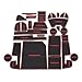 Red Anti-dust Non-Slip Interior Door,Cup,Arm Box,Storage Mat Fit Jeep Cherokee 2014-2016 (Pack of 25) (Upgrade)
