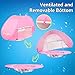 BATTOP Baby Pool Tent Pop Up Beach Sun Shelter With UV Protection (Pink)