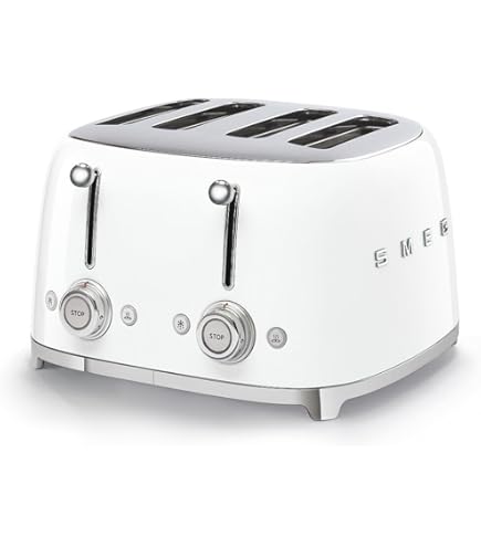 Amazon.com: Smeg 4 Slot Toaster Chrome TSF03 SSUS: Home