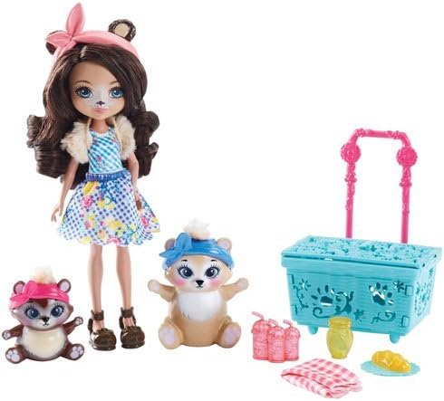 Enchantimals Bren Bear Paws for Picnic 6" Doll (Half Human, Half Animal)