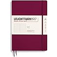 LEUCHTTURM1917 - Notebook Softcover Composition B5-123 Numbered Pages for Writing and Journaling (Dotted, Port Red)