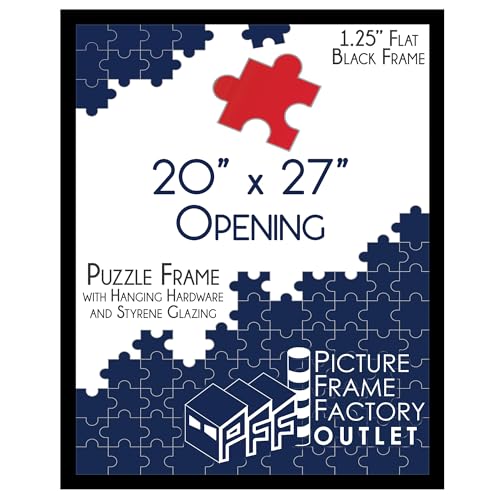 PictureFrameFactoryOutlet 20x27 Puzzle Frame - Showcase Your Artwork and Puzzles with Elegance and Security - 1.25