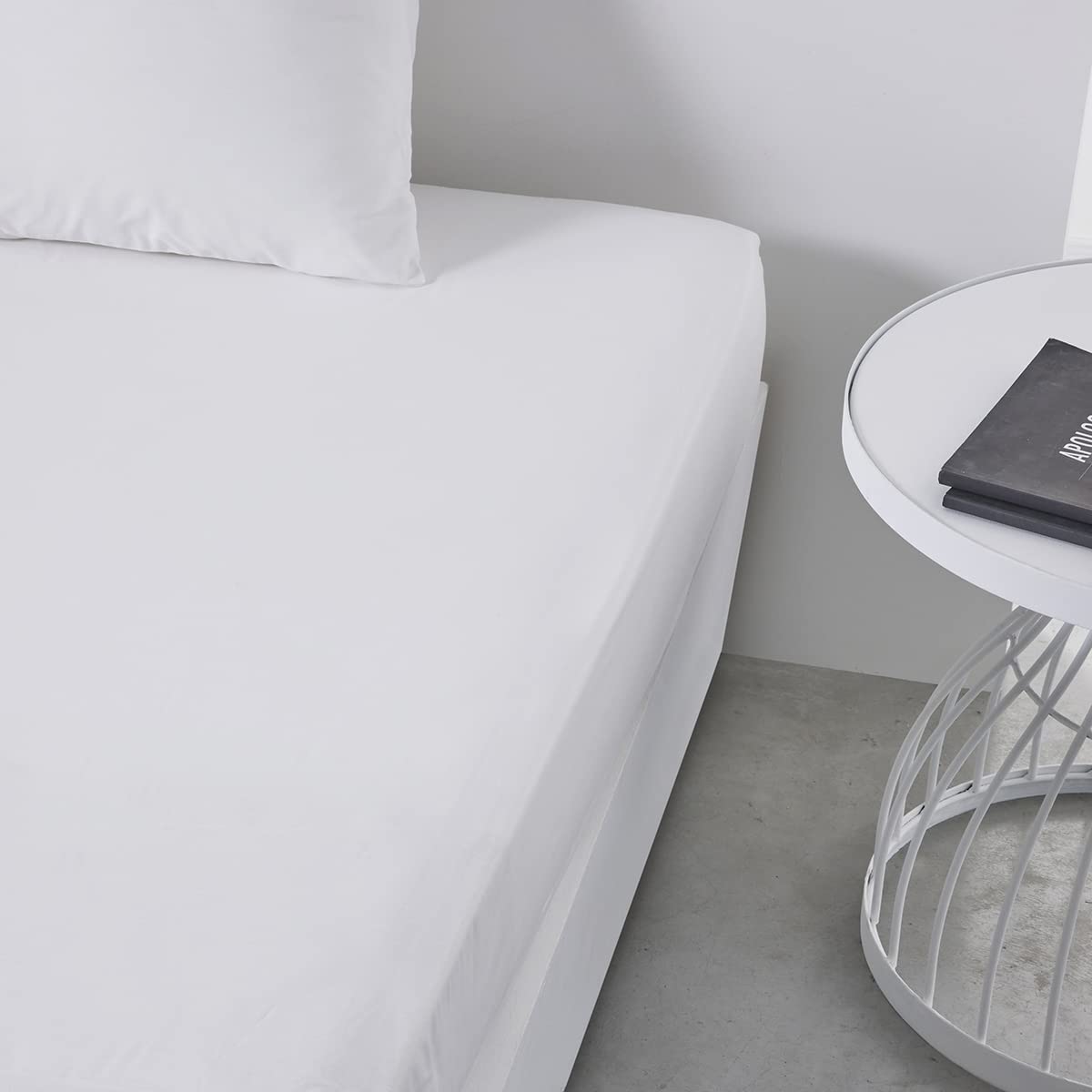 TODAY Essential Fitted Sheet 160 x 200 cm Double 100% Cotton Plain