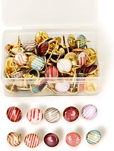 画鋲 プッシュピン 押しピン カラフル 装飾用壁の地図 写真 掲示板 コルクボード用 収納