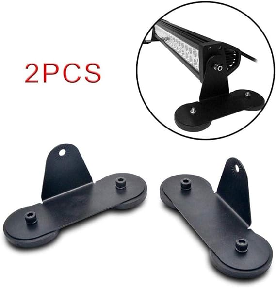 HugeAuto 2Pcs Universal Roof LED Light Bar Mounting Bracket Strong