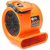 CFM Pro Air Mover Carpet Floor Dryer 2 Speed 1/2 HP Blower Fan - Orange - Industrial Water Flood Damage Restoration