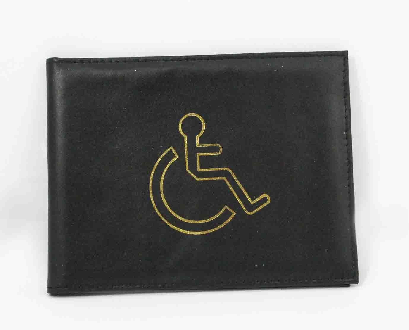 Black Disabled Badge & Timer Parking Permit Holder Leather Case Cover