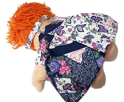 Cabbage Patch Doll Clothes fits 16" Girl Includes One Blue, pink, and purple Floral Print Dress and Headband - NO DOLL