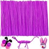 Iooleem 200pcs Purple Pipe Cleaners, Chenille