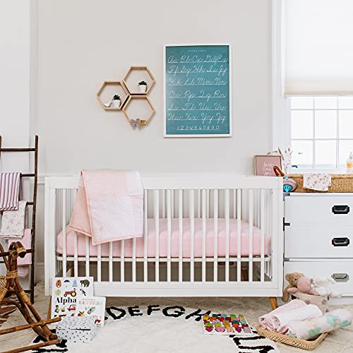 Burt's Bees Baby Dottie Bee Reversible Quilt, 100 Organic and 100 Polyester Fill (Blossom