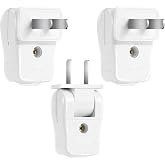 3 Pcs Replacement Plug 2 Prong Lamp Plugs Extension Cord Male Power Plug | 110-250v 10A Electric Plugs, Rotatable, 180 Degrees Swivel Head, Old Appliance Electrical Cords Repair