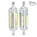 CTKcom R7S Silicone 5W 78mm LED Bulbs(2 Pack) - J78mm Double Ended R7S SMD 2835 LED Light Bulb White 6000K,R7S Flood Lights Quartz Tube Lamps Energy Saving Replace Halogen Light,AC110V,2 Pack