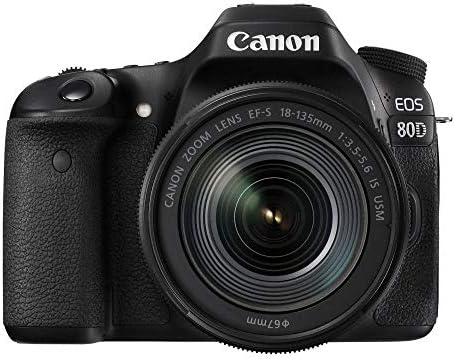EOS 80D - Cámara réflex digital de 24.2 MP (pantalla táctil de 3", video Full HD, enfoque automático, WiFi, objetivo Canon EF 18 - 135 mm f/3.5 - 5.6 IS (versión importada))