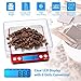 AMIR Digital Kitchen Scale, 500g/ 0.01g Mini Pocket Jewelry Scale, 100g Calibration Weight, Cooking Food Scale with Back-Lit LCD Display, 2 Trays, 6 Units, Auto Off, Tare, PCS, Stainless Steel, Red