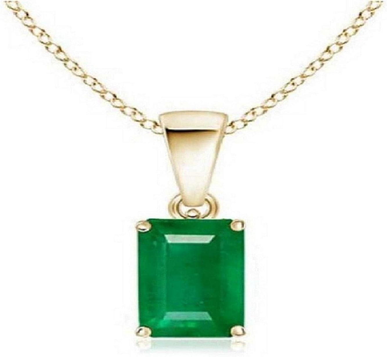 4.74 CT Elegant Emerald Pendant Natural Unheated Untreated Rectangle