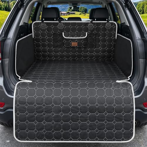 KYG Telo Auto per Cani, Telo Cane Auto Bagagliaio con Laterale e Paraurti, Antiscivolo Impermeabile Resistente ai Graffi, Universale per Bagagliaio Auto, SUV, Station Wagon, Furgoni, 200 * 105cm