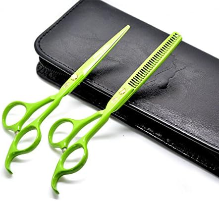 HUNTERrapoo HT9112 5.5" Green Color Hair Cutting Scissors Set For Home Using