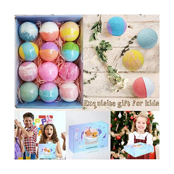 Bath Bombs for Kids with Surprise Toys Inside kids Bath Bombs Gift Set Bubble Bath Bombs for Girls and Boys(12pcs 3.5oz…