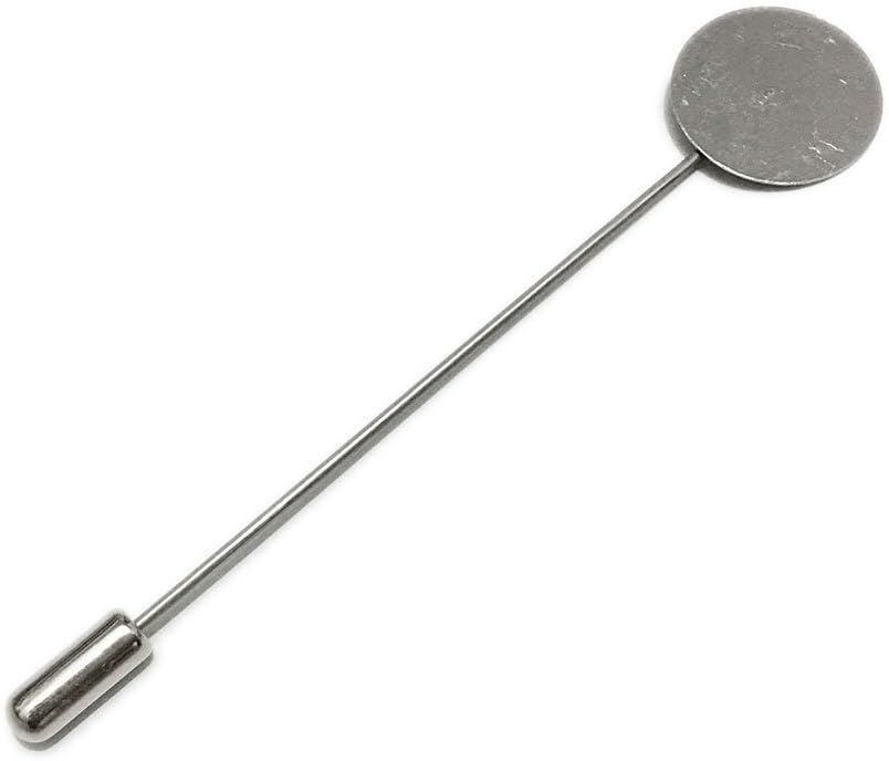 Brooch Lapel pin Flat Blank Setting Base Cape Scarf findings (Pack of 20)