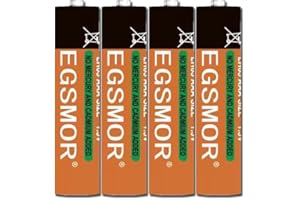 EGSMOR AAA High-Performance LR03 4 Pack AAA High- Alkaline Batteries, 10-Year Shelf Life,for Household,Office Devices and Business (4 Count AAA)