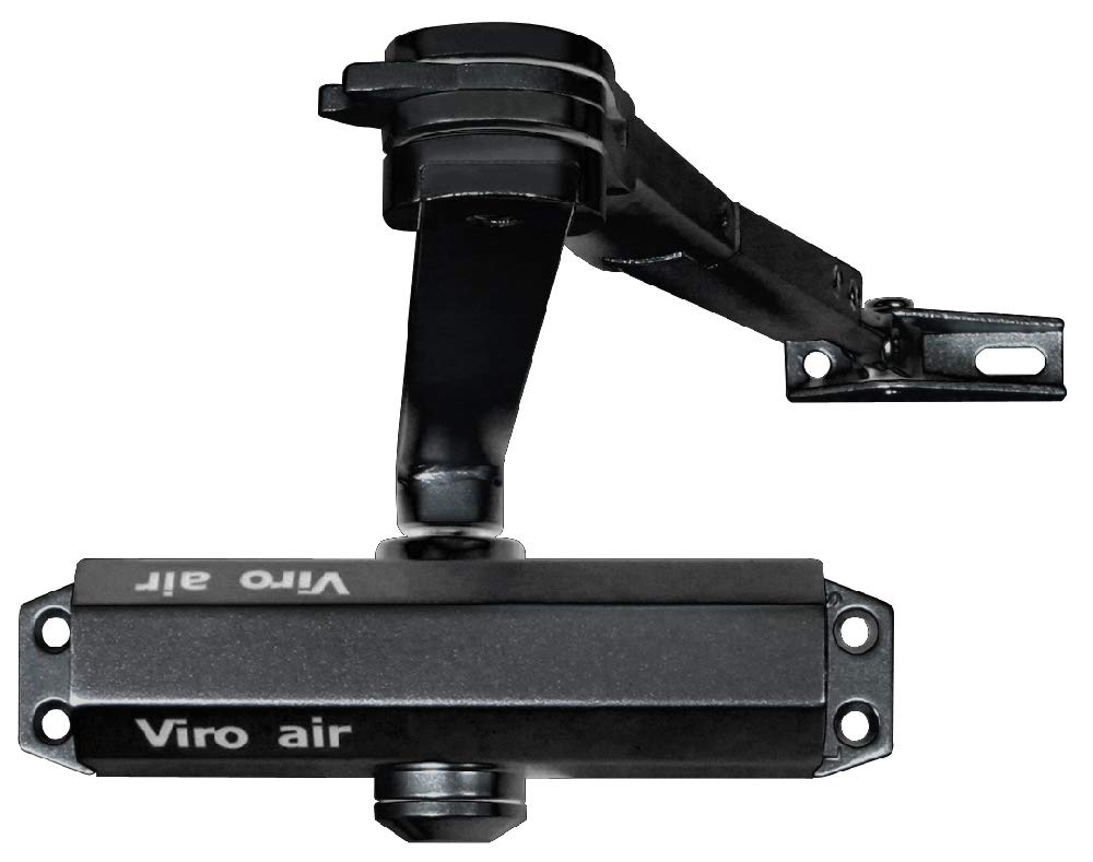 Viro 118.13.2.211 Air Door Closer, Adjustable Arm, Multi-Strength, Black