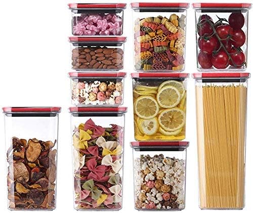 収納ボックスキッチン冷蔵庫食品穀物ストレージコンテナー真空透明プラスチックミルクパウダーナッツスナックコーヒー豆密封ストレージボックスセットシリアルコンテナー Truthnetmedia Com