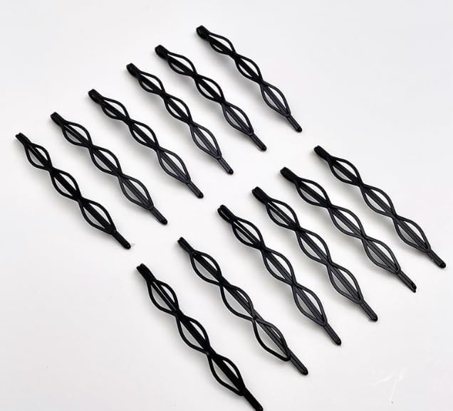 12Pcs Black Vintage Hair Pins, Mini Bobby Pins Fashion BB Clip, Invisible Bangs Clip Small Pins for Women and Girls Decorative Wedding Dainty Hair Pins Hair Accessories Beauty and Personal Care