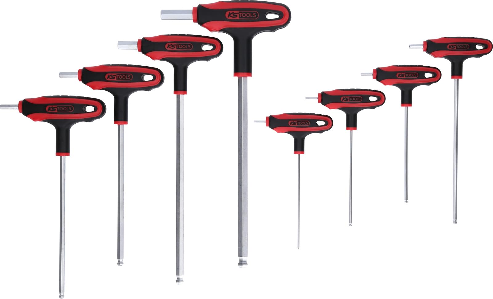 KS Tools 151.8155 Ergo+ T-Handle Hex Key Wrench Set (6 Pieces)