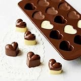 Clearance Tuscom Non Stick Silicone Love Shape Chocolate Mold,for Jelly Ice Fondant Sugar Tool Mold (Brown)