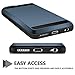 Vofolen Upgraded Case Holder ID Slot Pocket Dual Layer Hybrid Cover Shockproof Matte Navy
