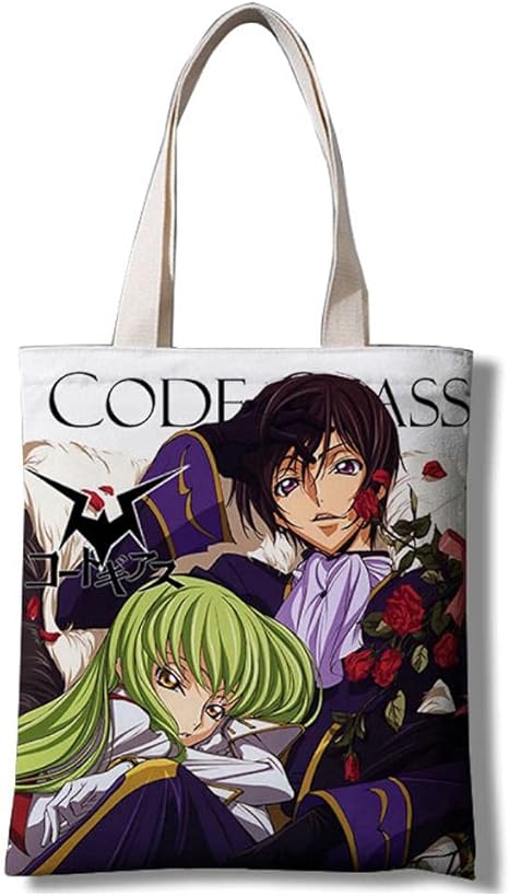 Amazon ルルーシュオブザリベリオンアニメバッグ 高精細プリントキャンバスバッグ 多機能 再利用可能 トラベルフィットネス ラージ 耐久性 ギフト アニメ 萌えグッズ 通販