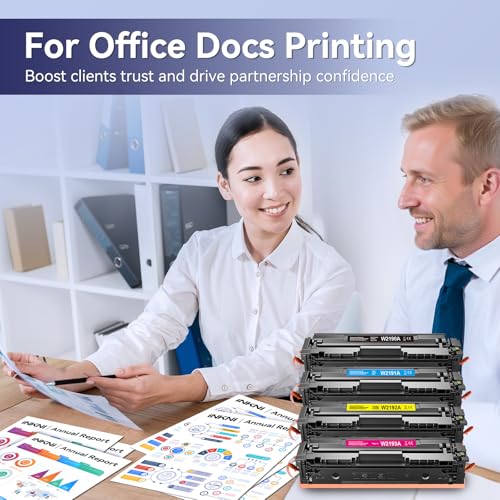 219A (Mit Chip) Kompatible für 219X 219A Toner Set für HP Color LaserJet Pro MFP 3302FDWG 3302FDW 3302SDW 3302SDWG 3302SDWG 3302FDN 3302FDNG 3202DN 3202DW für W2190A W2191A W2192A W2193A,4er-Pack